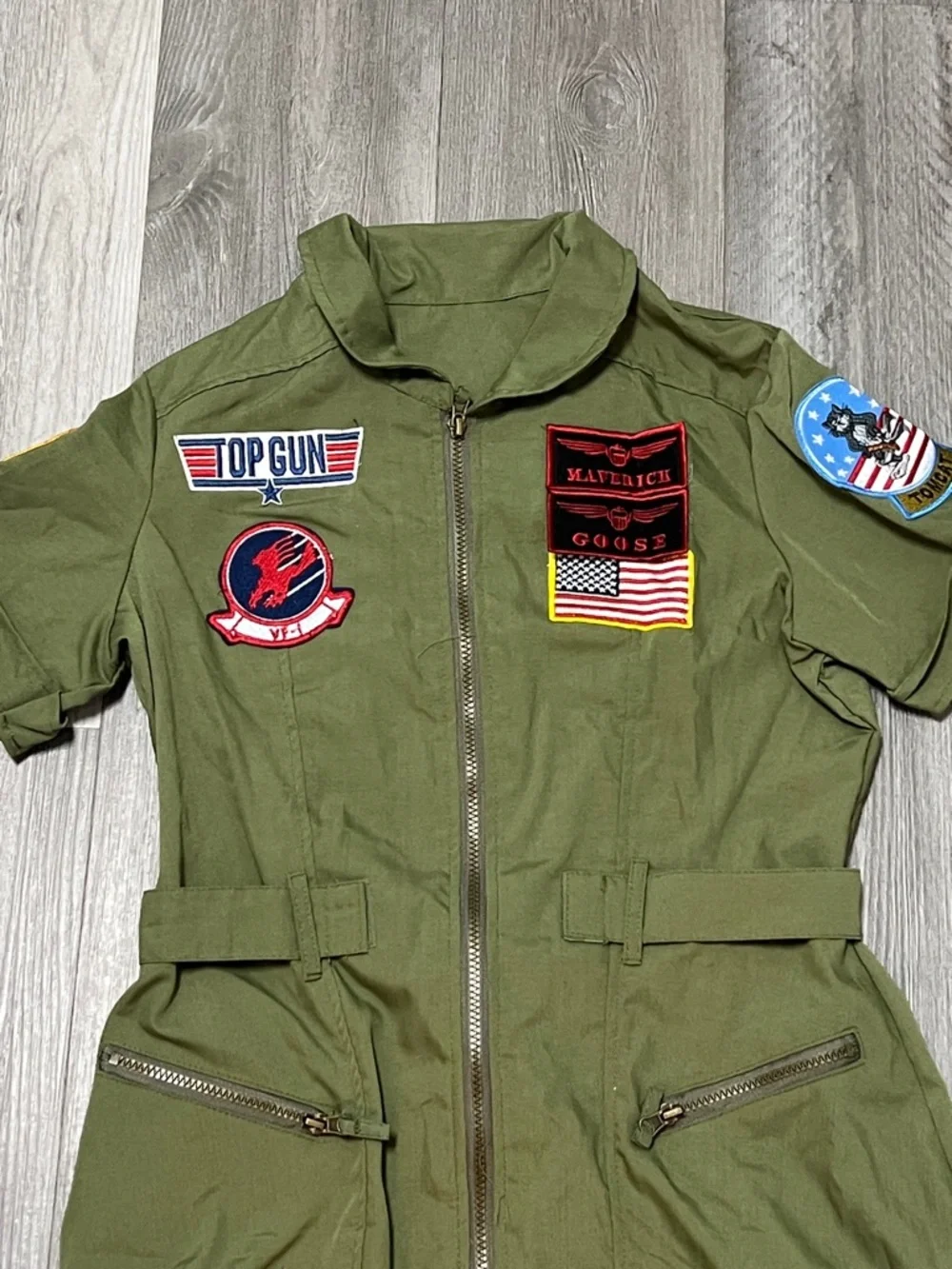 Leg Avenue womens Licensed Top Gun Flight Dress Costume/ size Large - Picture 5 of 12